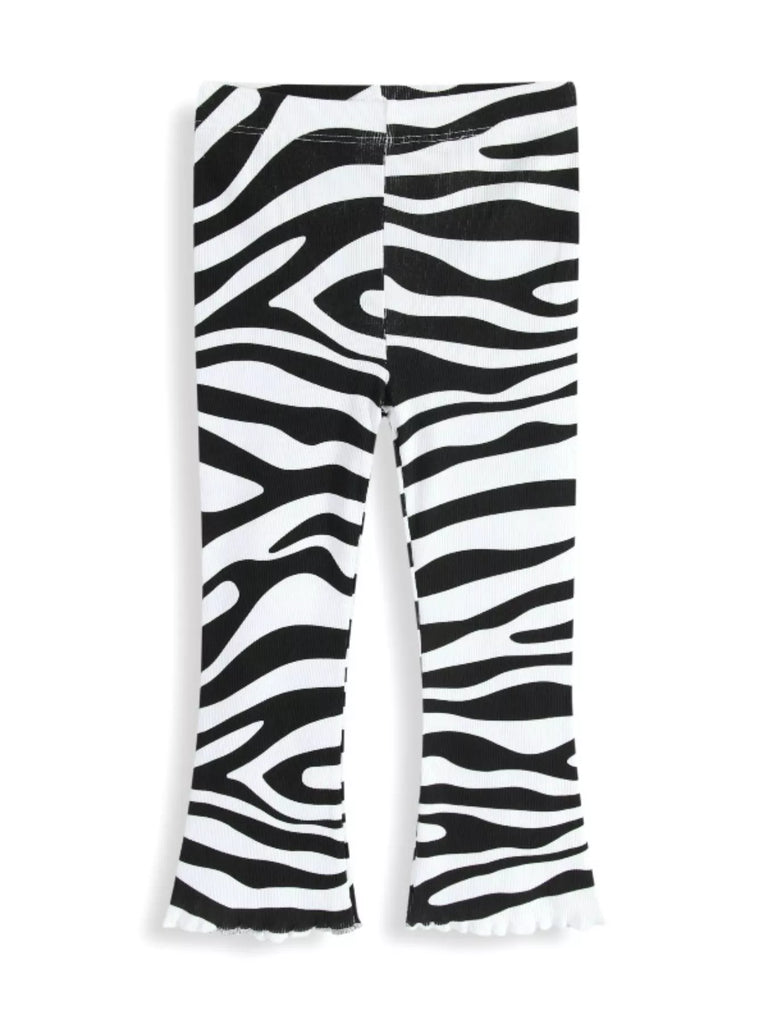 Children's Zebra Print Flare Pants