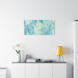 Abstract Aqua Brushstroke Canvas Print — Coastal Blue Wall Art thumbnail 75