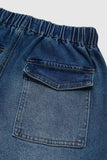 Drawstring Waist Wide Leg Shirred Jeans thumbnail 7