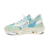 Women's Mesh Sneakers — Aqua Tie-Dye Breathable Athletic Shoes thumbnail 6