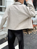 Zip-Up Dropped Shoulder Jacket thumbnail 4