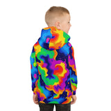 Kids Hoodie — Vibrant Rainbow Psychedelic All-Over Print thumbnail 8