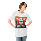 Wake Up Sheeple T-Shirt — Funny Conspiracy Cartoon Sheep Graphic Tee thumbnail 3