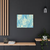 Abstract Aqua Brushstroke Canvas Print — Coastal Blue Wall Art thumbnail 64