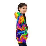 Kids Hoodie — Vibrant Rainbow Psychedelic All-Over Print thumbnail 6