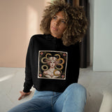 Art Nouveau Medusa Crop Hoodie — Vintage Goddess Graphic thumbnail 10