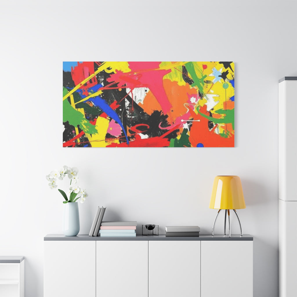 Abstract Art Matte Stretched Canvas — Modern Wall Decor