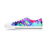 Women's Low Top Sneakers — Colorful Tie-Dye Splash Canvas Sneakers thumbnail 5
