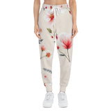 Floral Blush Athletic Joggers — Pink Watercolor Blossom All-Over Print thumbnail 5