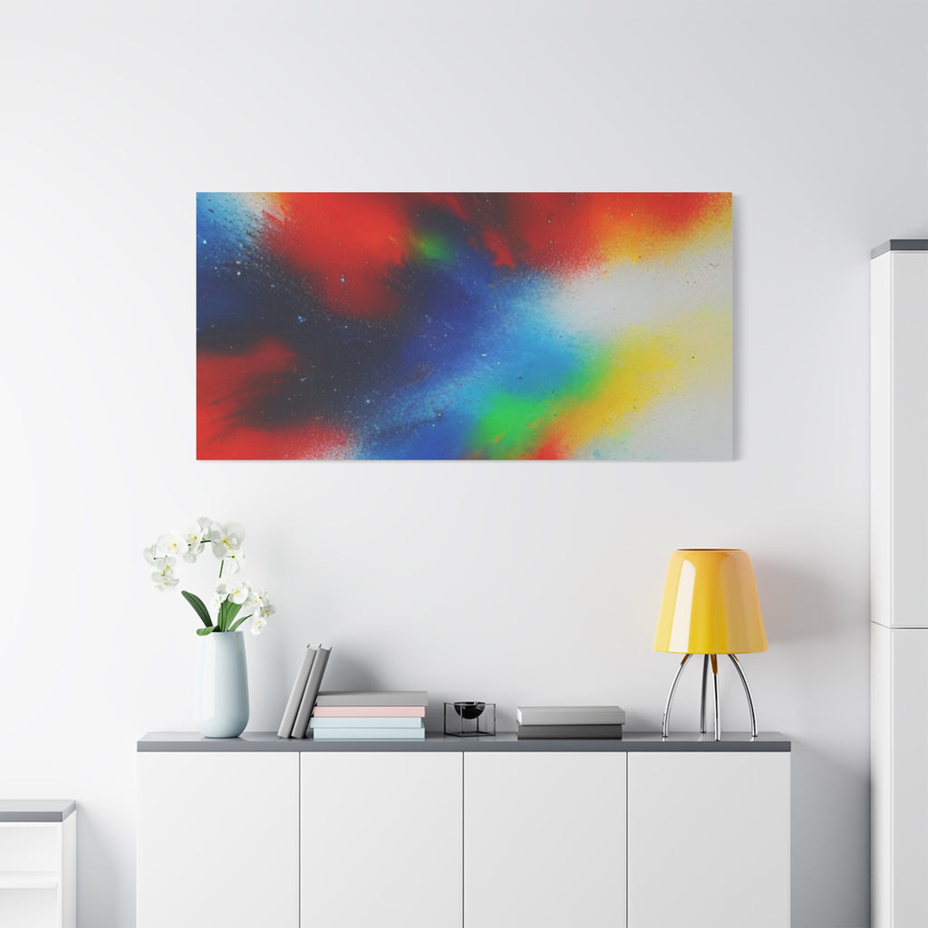 Abstract Color Burst Canvas Print — Vibrant Stretched Matte Wall Art