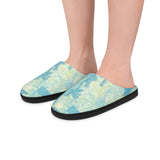 Men's Blue Abstract Watercolor Indoor Slippers thumbnail 6