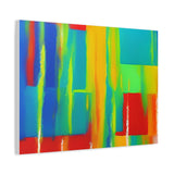 Abstract Rainbow Blocks Matte Canvas Print thumbnail 50