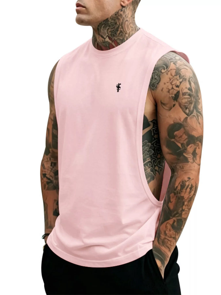 Men's Full Size Round Neck Tank Top Plus Size