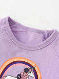 Children's Unicorn Rainbow Graphic Crew Neck Sweatshirt thumbnail 2