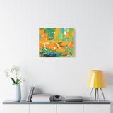 Abstract Orange & Green Canvas Art — Vibrant Modern Wall Decor thumbnail 54