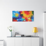 Abstract Color Splash Matte Canvas Print — Vibrant Stretched Wall Art thumbnail 84