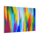Abstract Rainbow Waves Matte Canvas Print — Vibrant Colorful Wall Art thumbnail 71