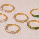 18K Gold-Plated Inlaid Zircon Ring thumbnail 4