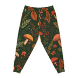 Autumn Mushroom Joggers — Forest Foliage Allover Print Athletic Pants thumbnail 2