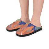 Abstract Brushstroke Women's Indoor Slippers — Cozy Colorful Home Shoes thumbnail 6
