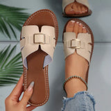 Elegant Buckle Slide Sandals thumbnail 5