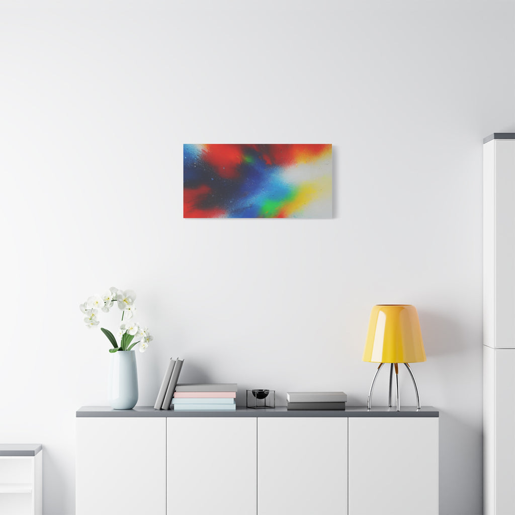 Abstract Color Burst Canvas Print — Vibrant Stretched Matte Wall Art