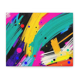 Abstract Neon Brushstroke Canvas Print — Colorful Modern Wall Art thumbnail 2