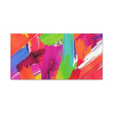 Abstract Rainbow Brushstrokes Matte Canvas Wall Art — Vibrant Stretched 1.25" thumbnail 6