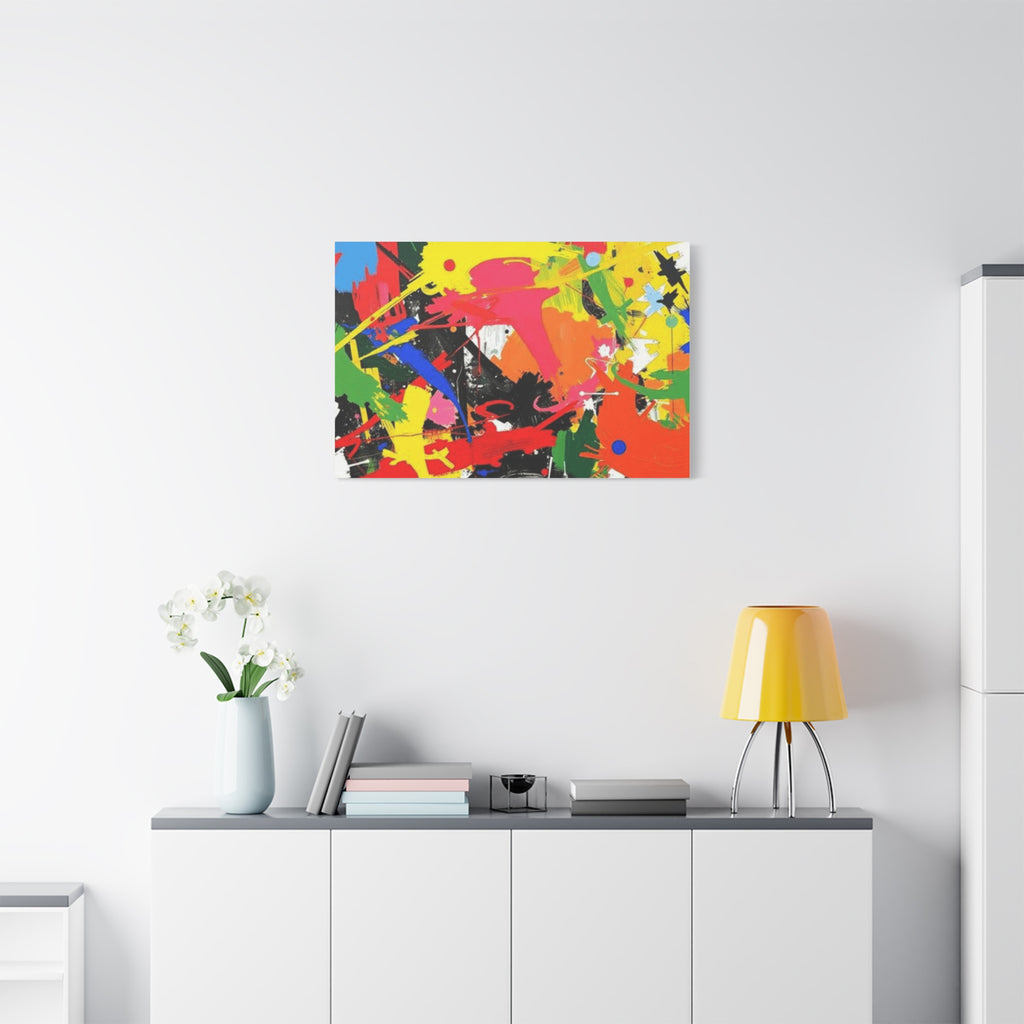 Abstract Art Matte Stretched Canvas — Modern Wall Decor