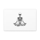 Yoga Skeleton Canvas Print — Meditating Skeleton Wall Art, Minimalist Gothic Home Decor thumbnail 5