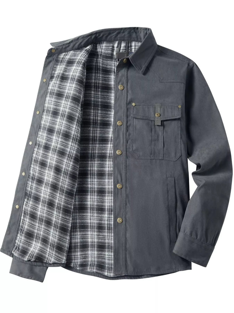 Men's Snap Down Long Sleeve Jacket