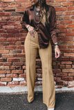 High Waist Full Length Regular Fit Pants thumbnail 6