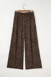 Leopard Print Elastic High Waist Loose Corduroy Pants thumbnail 6