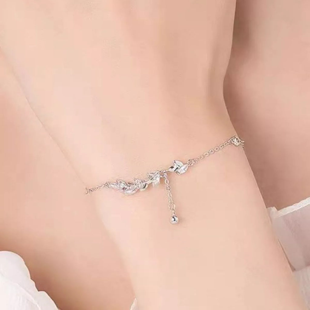 925 Sterling Silver Leaf Bracelet