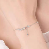 925 Sterling Silver Leaf Bracelet thumbnail 6