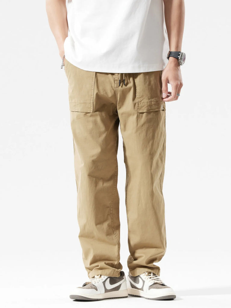 Men's Full Size Casual Cargo Pants with Multiple Pockets Plus Size