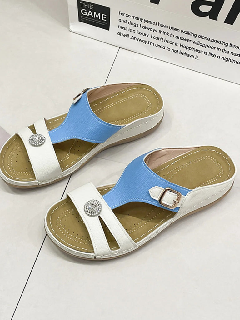 Open Toe Contrast Sandals