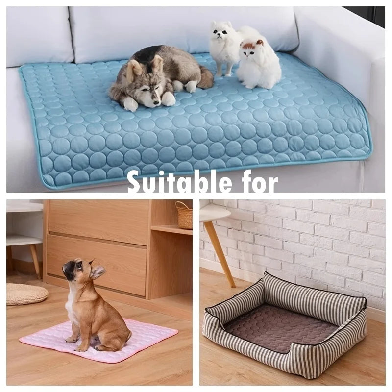 Dog Cooling Mat – Extra Large Summer Pet Bed for Dogs & Cats, Durable Ice Pad Blanket