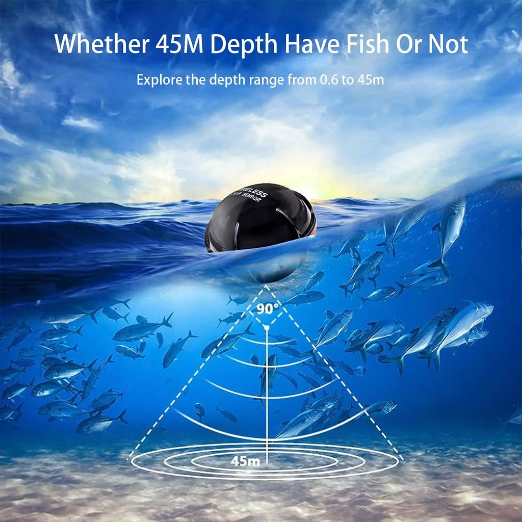 Wireless Sonar Fish Finder – Portable Underwater Echo Sounder & Fishing Detector