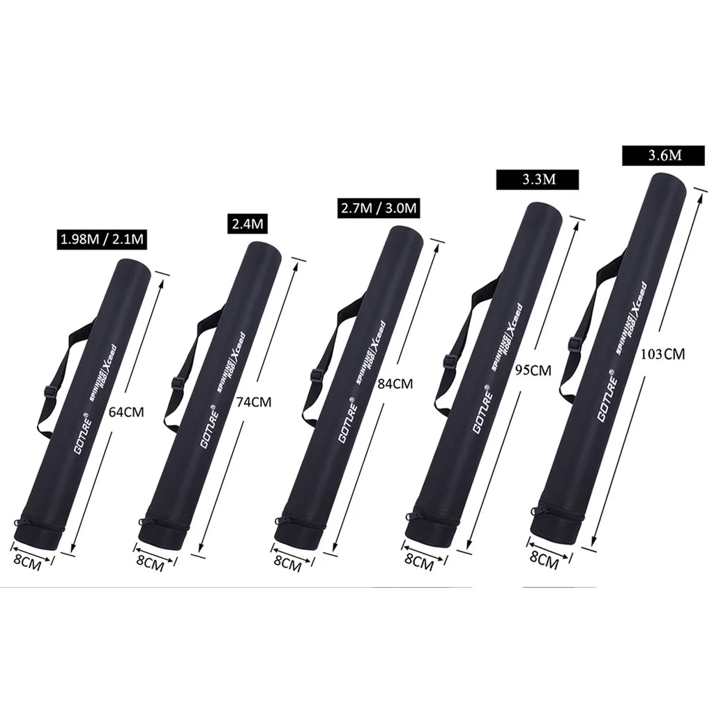 Goture Xceed 1.98–3.6m Fuji Guide Ring Carbon Spinning & Casting Fishing Rod (M/MH Power) – 4-Piece Travel Rod with Tube Bag