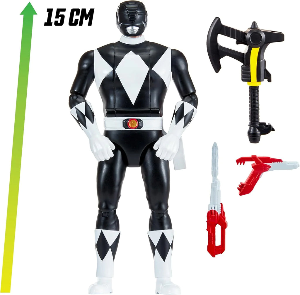 Mighty Morphin Power Rangers Re-Ignition Auto-Morphin Action Figures – Black Ranger, Red Ranger, Goldar, Rita Repulsa & Putty Patroller