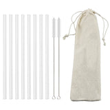 High Borosilicate Glass Straw Set – Reusable Eco-Friendly Drinking Straws with Cleaning Brush thumbnail 23