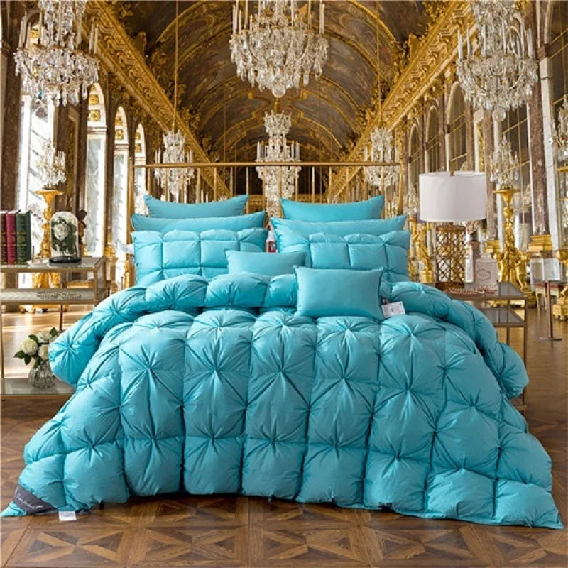 100% Goose Down Duvet – 3D Quilted Luxury Comforter for King, Queen, Full Size – Winter Thick Blanket