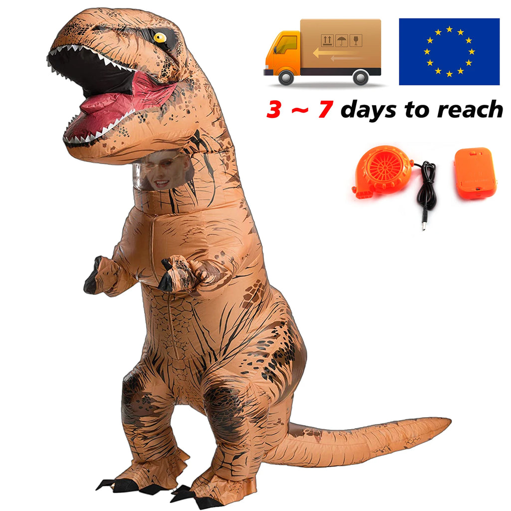 T-Rex Inflatable Dinosaur Costume – Kids & Adults Tyrannosaurus Fancy Dress