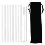 High Borosilicate Glass Straw Set – Reusable Eco-Friendly Drinking Straws with Cleaning Brush thumbnail 25