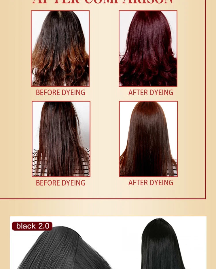 Mokeru Natural Organic Hair Color Shampoo – Permanent Long-Lasting Dye for Women & Men, Argan Oil Infused, 500ml