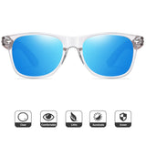 GM Transparent Color Frame Polarized Sunglasses – Handmade Wood Style UV400 Outdoor Shades with Box thumbnail 2