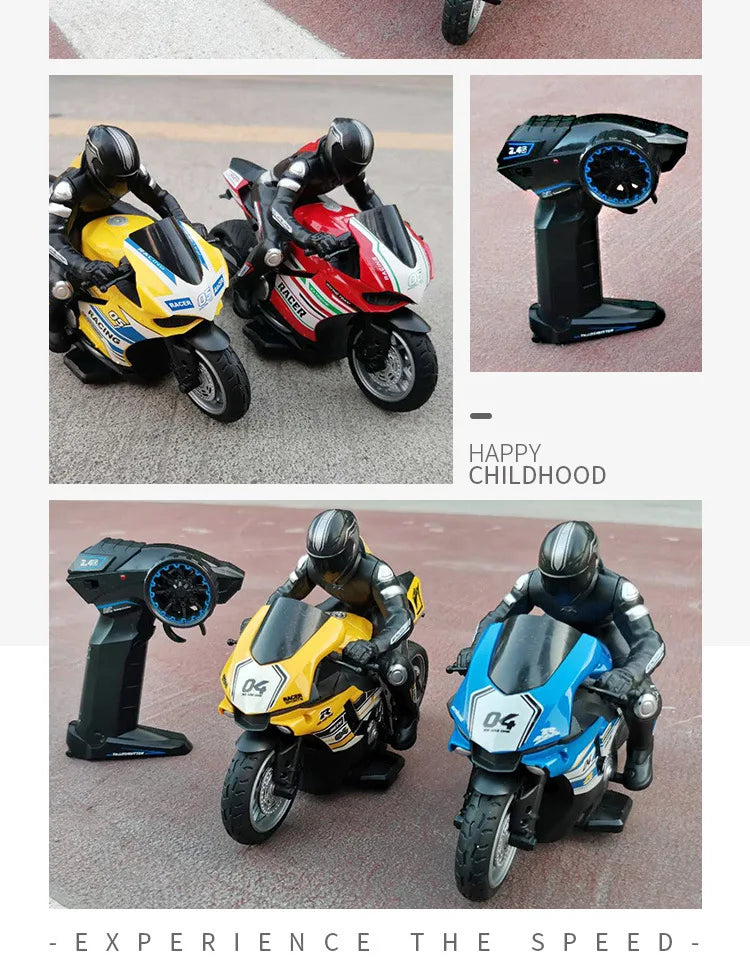 1/10 Scale Electric RC Motorcycle – High Speed 4-Channel Off-Road Remote Control Car