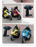 1/10 Scale Electric RC Motorcycle – High Speed 4-Channel Off-Road Remote Control Car thumbnail 25