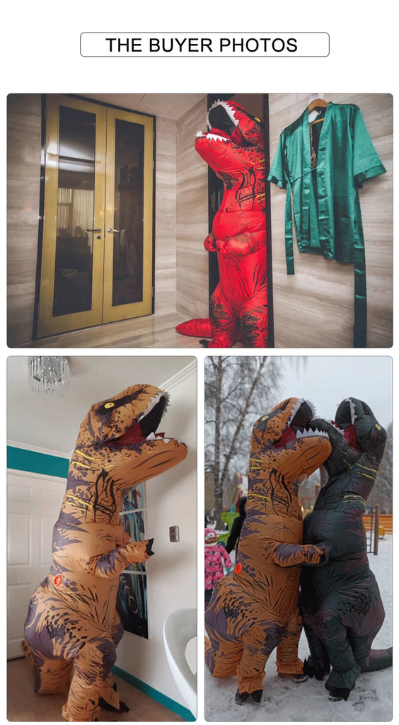 T-Rex Inflatable Dinosaur Costume – Kids & Adults Tyrannosaurus Fancy Dress